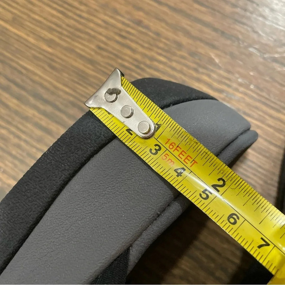 NWOT Clarks Cloudsteppers Arla Jane Black Fabric Wedge Sandals Women's 11 - Picture 12 of 14